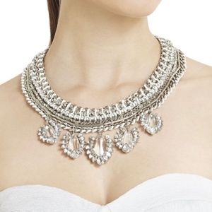 BCBGMaxAziria Crystal Woven Chain Necklace